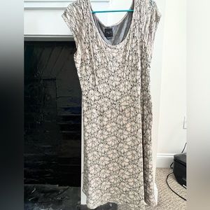 Maeve Grey floral appliqué dress